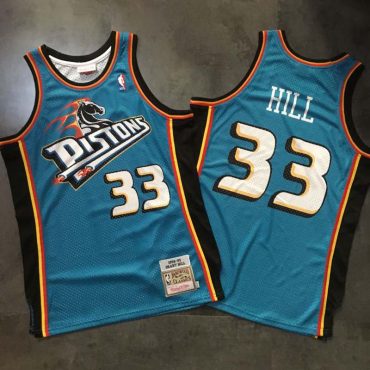 Grant Hill Detroit Pistons #33 Mitchell and Ness Jersey