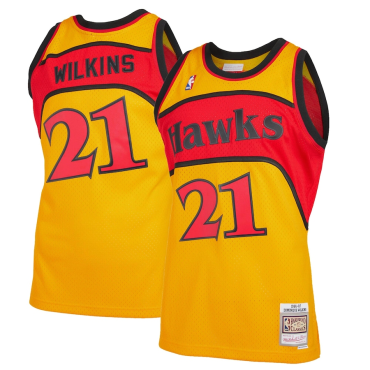 Dominique Wilkins Atlanta Hawks #21 Mitchell and Ness Jersey