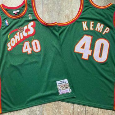 Shawn Kemp Seattle Supersonics #40 Mitchel And Ness Jersey