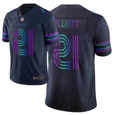 Ezekiel Elliott Dallas Cowboys #21 Blue