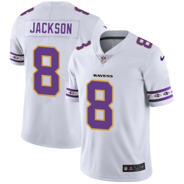 Lamar Jackson Baltimore Ravens #8 White