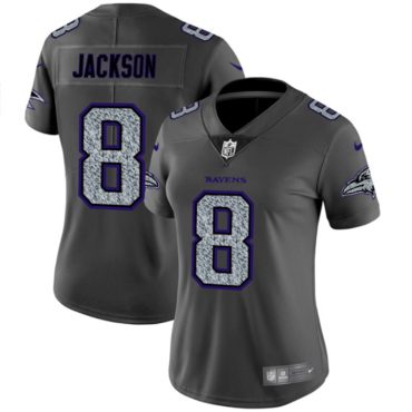 Lamar Jackson Baltimore Ravens #8 Grey