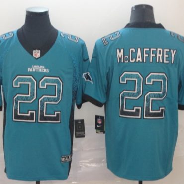 Christian McCaffrey Carolina Panthers #22 Blue