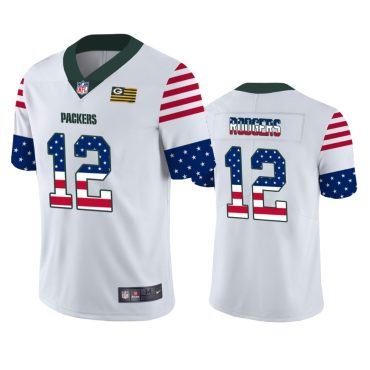 Aaron Rodgers Green Bay Packers #12 American