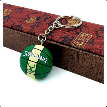 Basketball Keyring - Milwaukee Bucks