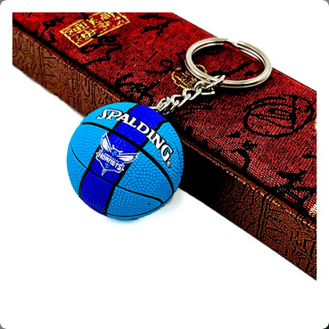 Basketball Keyring - Charlotte Hornets