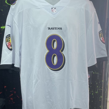 Lamar Jackson Baltimore Ravens #8 White