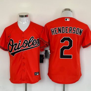 Gunnar Henderson Baltimore Orioles Jersey Kids