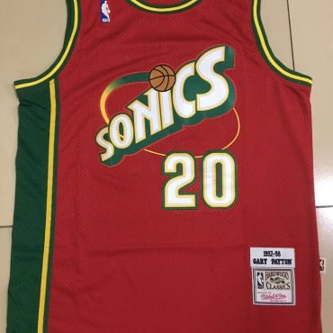 Gary Payton Seattle Supersonics Hardwood Classics Hand Stitched Jersey